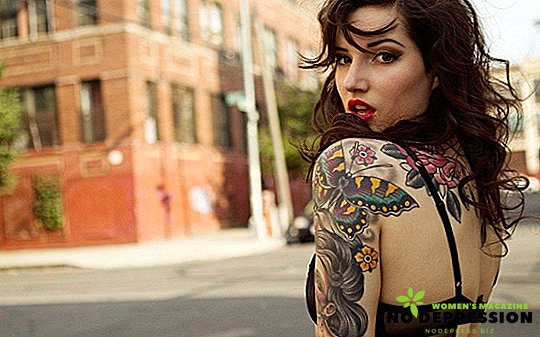 Melnbaltas un krāsainas tetovējuma dizainu meitenēm - mazām un lielām