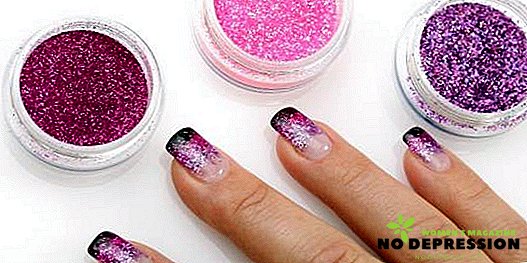 Glitter nail design: krásne možnosti, fotografie, fázy tvorby