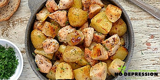 Ako variť zemiaky s kuracie prsia v rúre