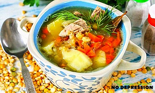美味しくて濃いエンドウ豆のスープを肉で調理する方法