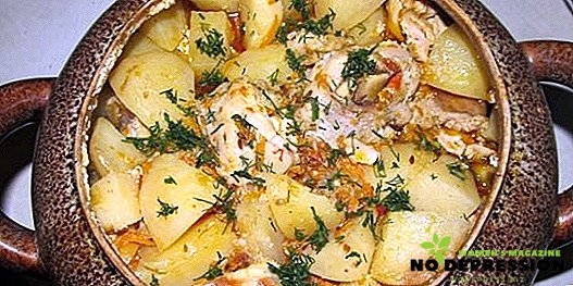 How tasty to cook potatoes with chicken in pots