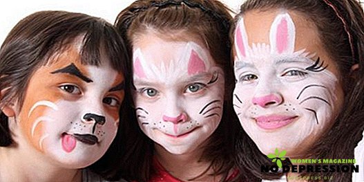 Gambar di wajah untuk anak-anak: alat, teknik menerapkan cat dengan foto