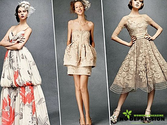Романтичне хаљине у ретро стилу: модели, шаре, врхови