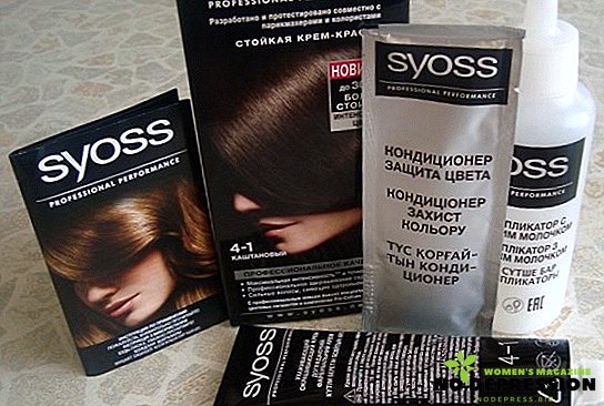 プロの染毛剤「Syoss」：カラーパレット、写真、レビュー