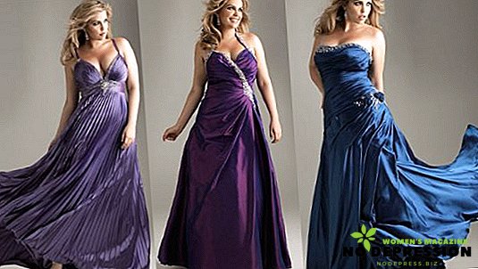 Gaun malam untuk wanita gemuk: gaya, foto, kiat